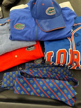 Lot of 10 Florida Gators XL Apparel Shirts, Hat, Ties, Jerseys, Jacket 🐊